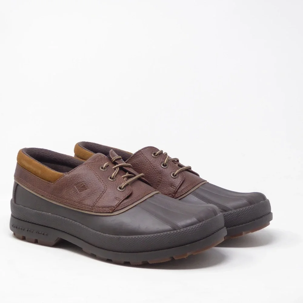 Sperry Mens Cold Bay 3-Eye Duck Shoes Brown Thinsulate Waterproof STS22690 Sz 10